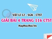 Giải bài 4 trang 116 Vật lí 12 Chân trời sáng tạo SGK